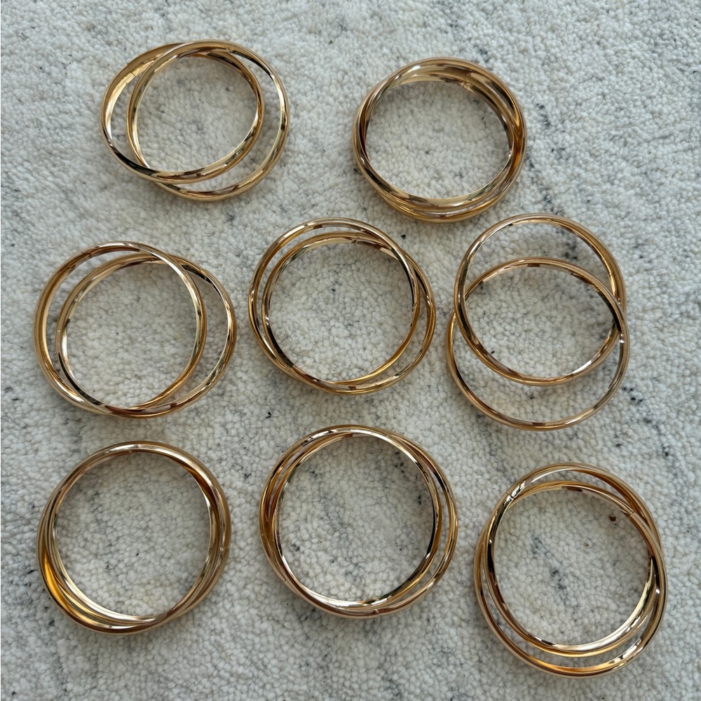Set of 8 bangles; each two connected to each other
